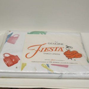 Homer Laughlin FIESTA FIESTAWARE 50 X 66 Inch Oblong Vinyl Table Cloth